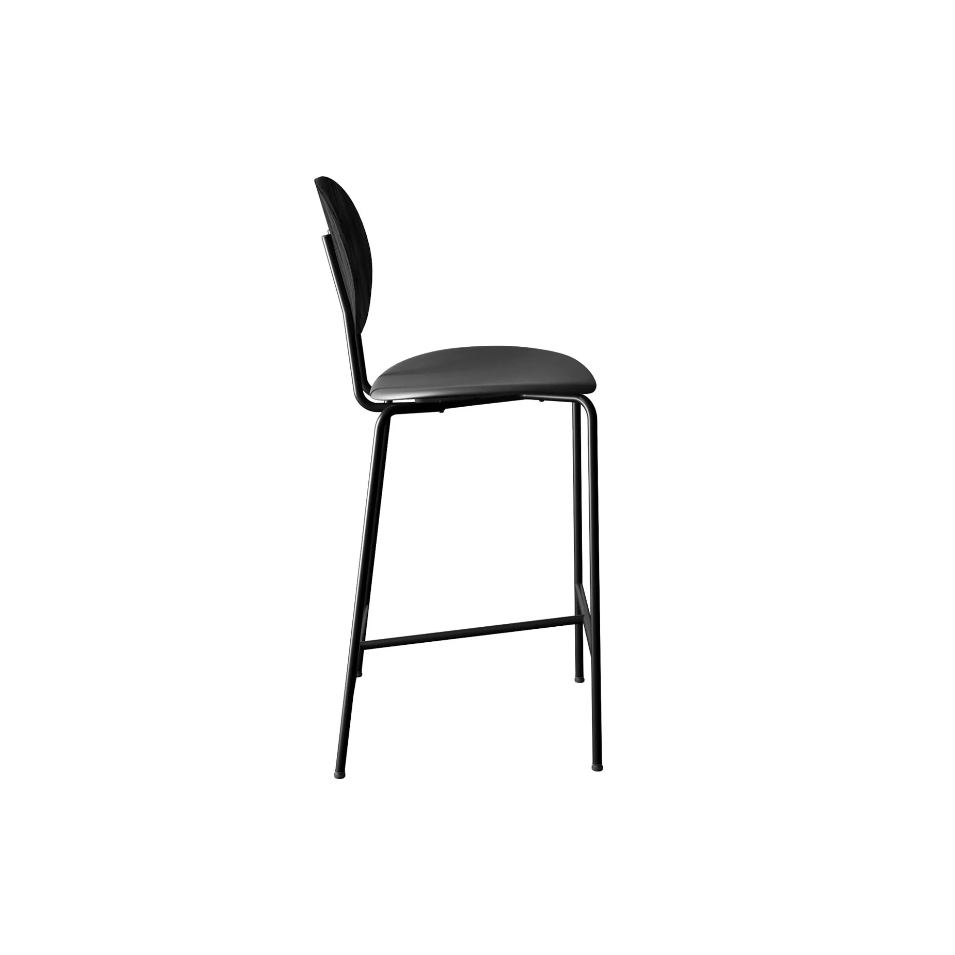 PIET HEIN Counter Chair, black lacquered oak/Solid Black 509
