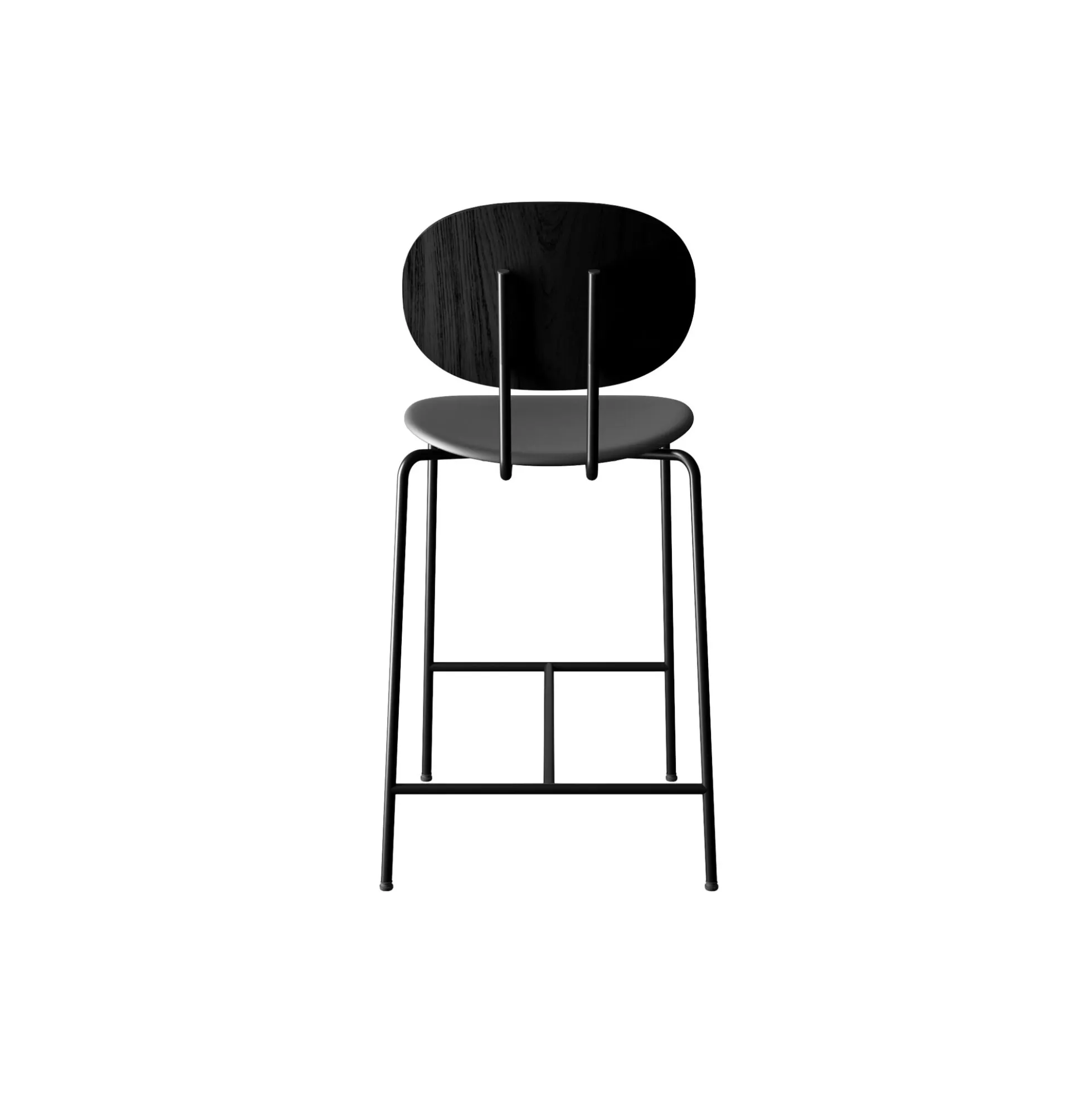 PIET HEIN Counter Chair, black lacquered oak/Solid Black 509
