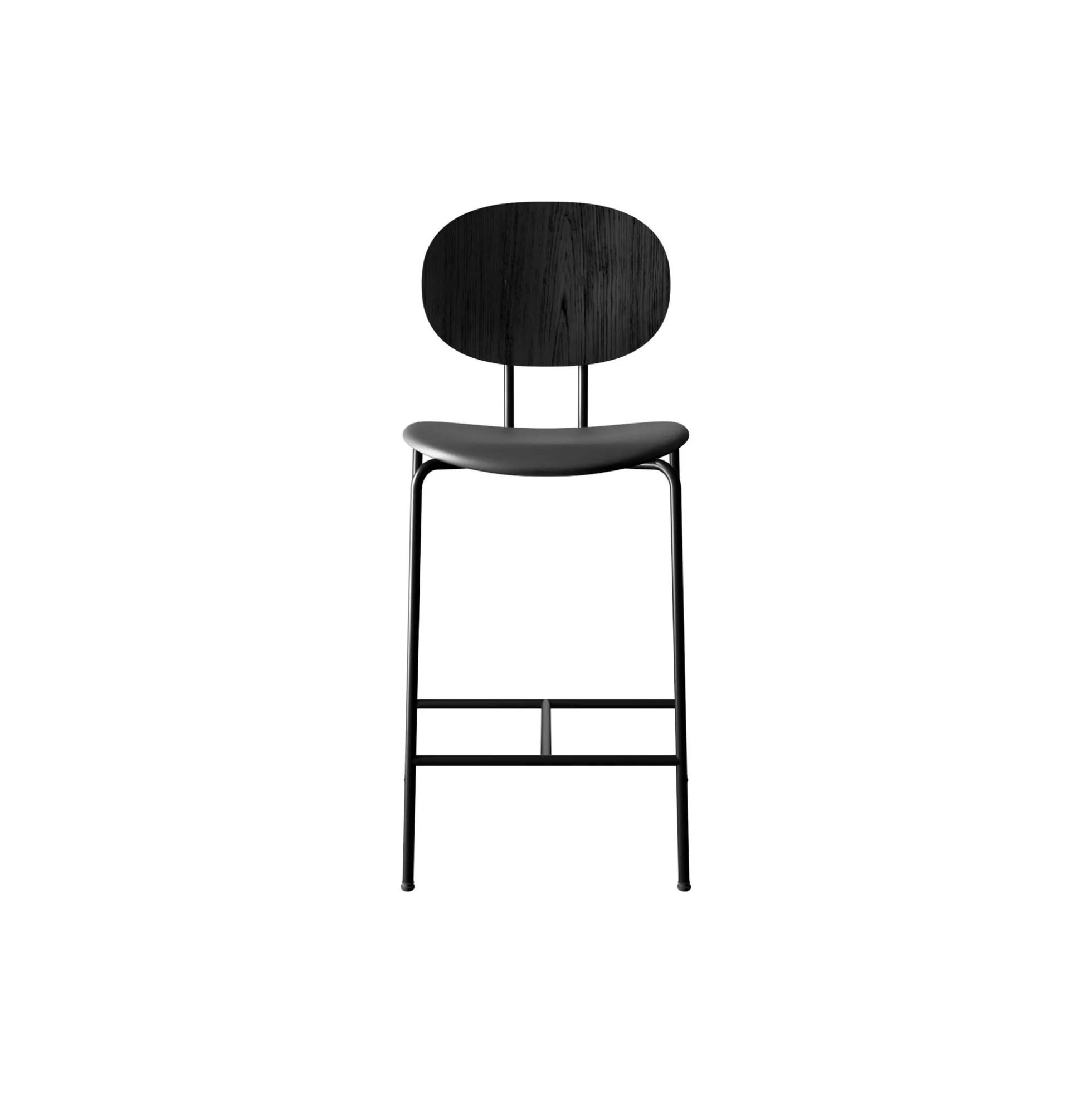 PIET HEIN Counter Chair, black lacquered oak/Solid Black 509