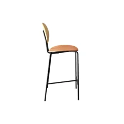 PIET HEIN Counter Chair, hvidpigmenteret eg/Silk Cognac