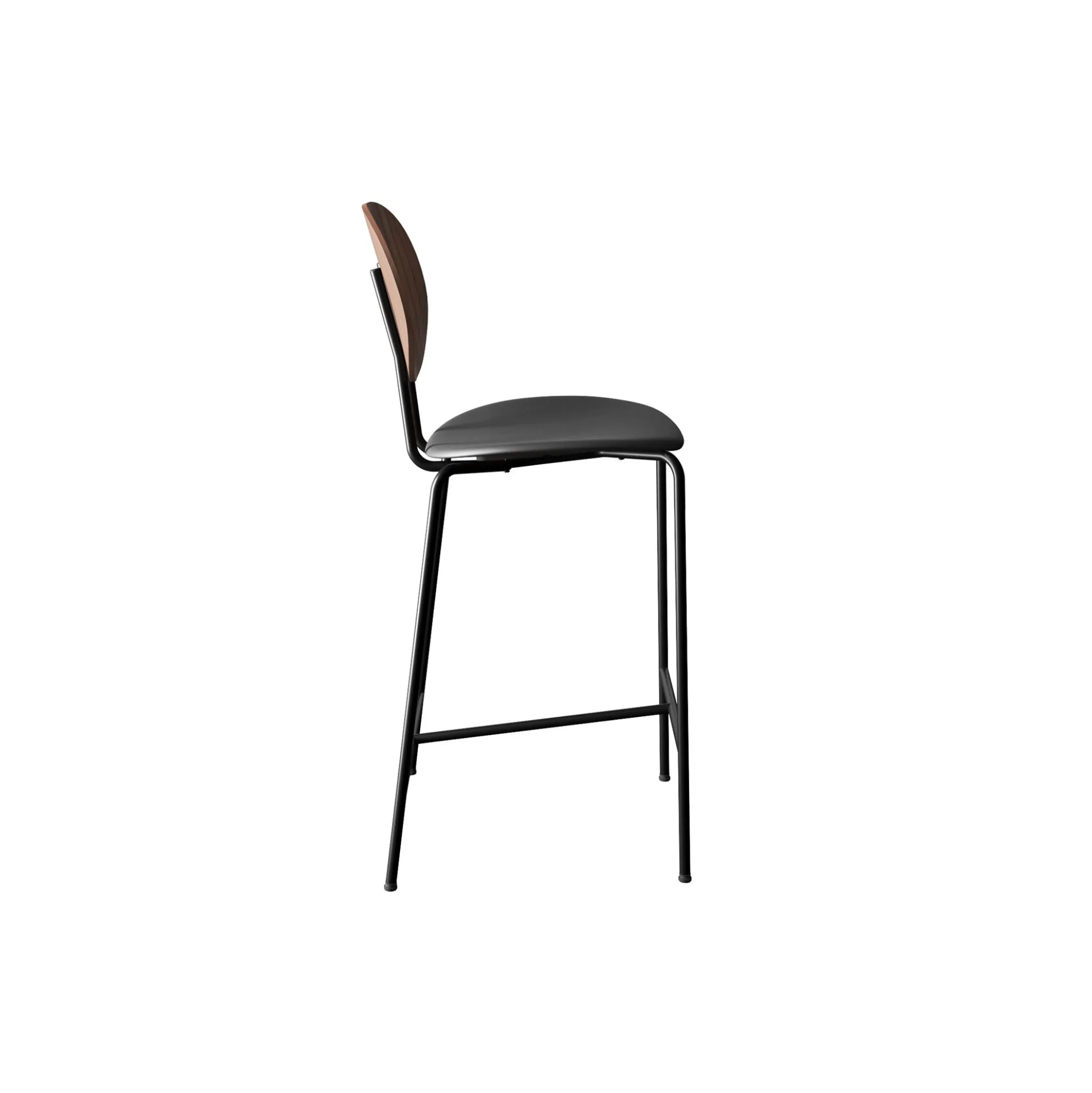 PIET HEIN Counter Chair, oiled walnut/Solid Black 509