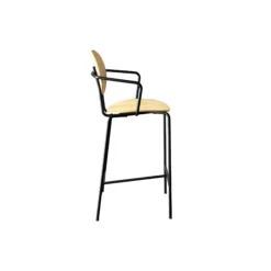 PIET HEIN Counter Chair with Arms, hvidpigmenteret eg