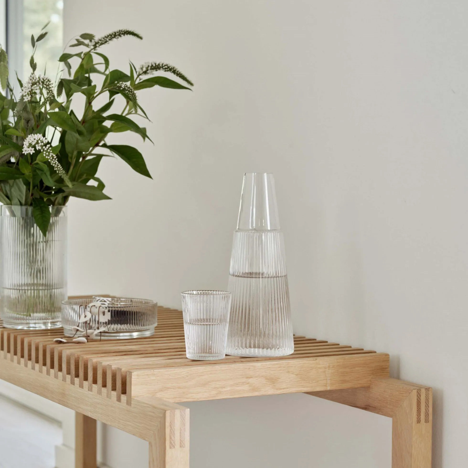 Pilastro karaffel med glas