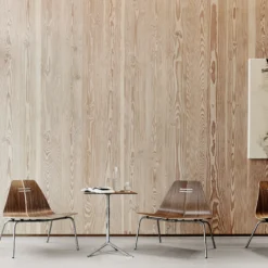 PK23™ loungestol, lakeret valnød/stål