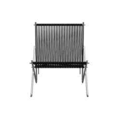 PK4™ stol, matpoleret rustfrit stål/sort