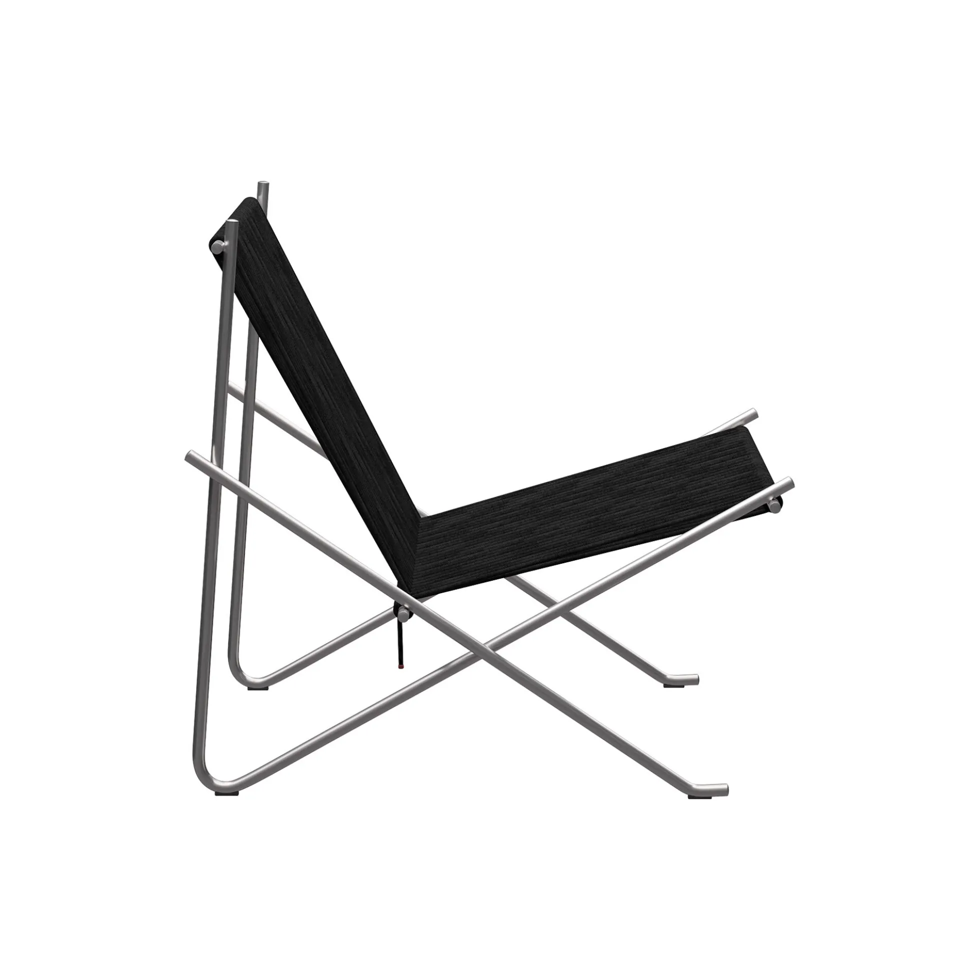 PK4™ stol, matpoleret rustfrit stål/sort