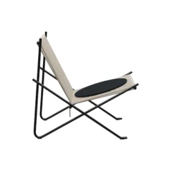 PK4™ stol med hynde, sort/natur/sort kanvas
