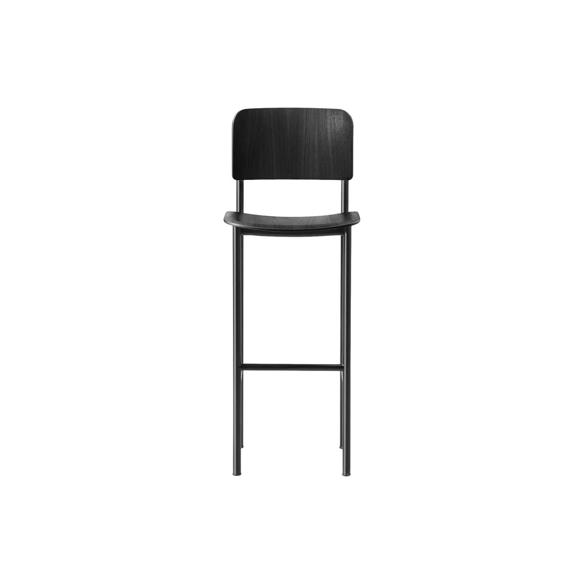 Plan Barstool, black lacquered ash/black