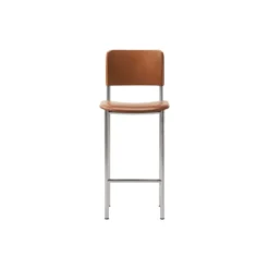 Plan Barstool Fully Upholstered, brushed steel/Max 95