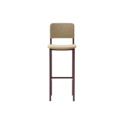 Plan Barstool Fully Upholstered, bordeaux/Steelcut Quartet 554