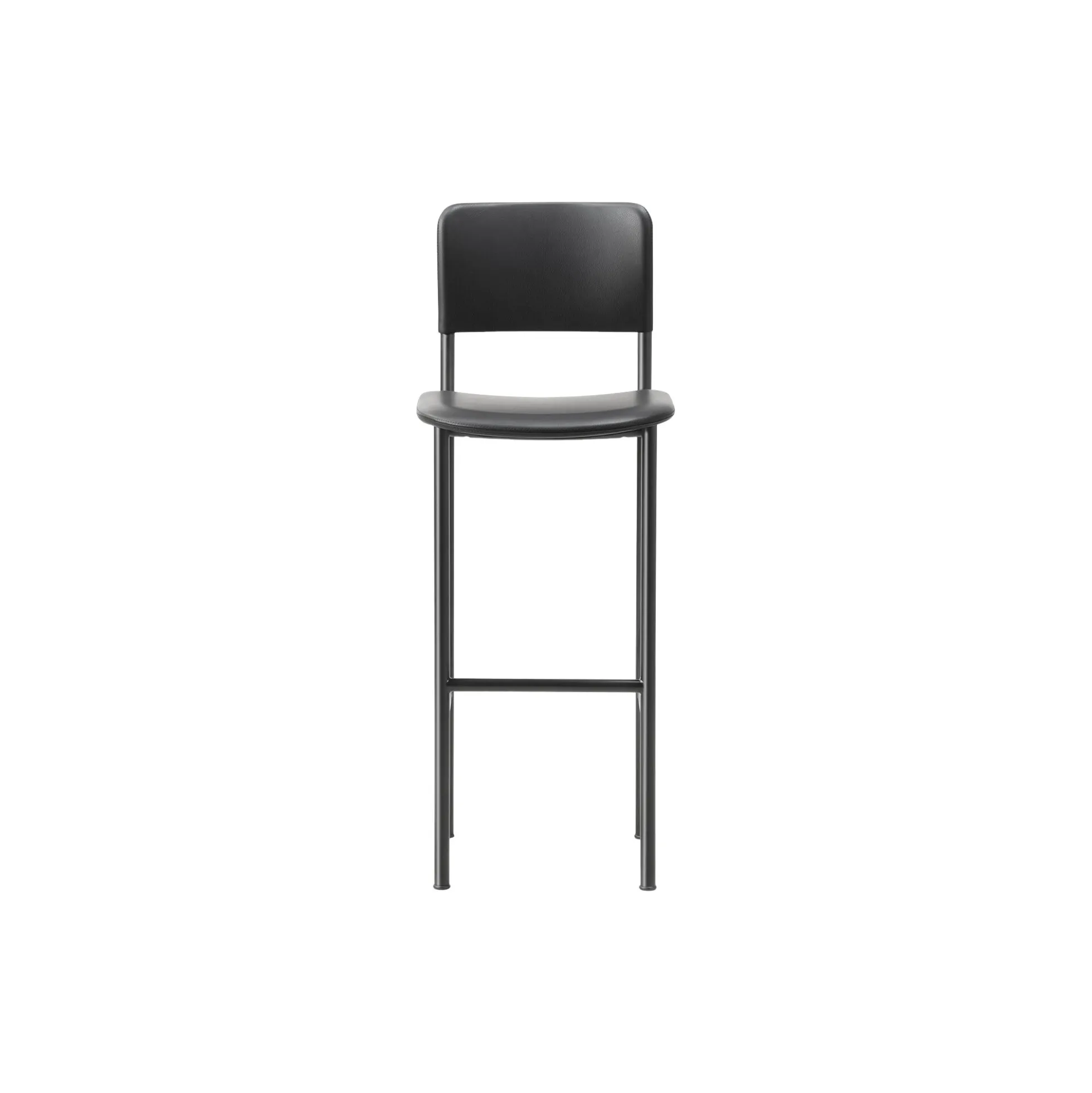 Plan Barstool Fully Upholstered, black/Omni 301