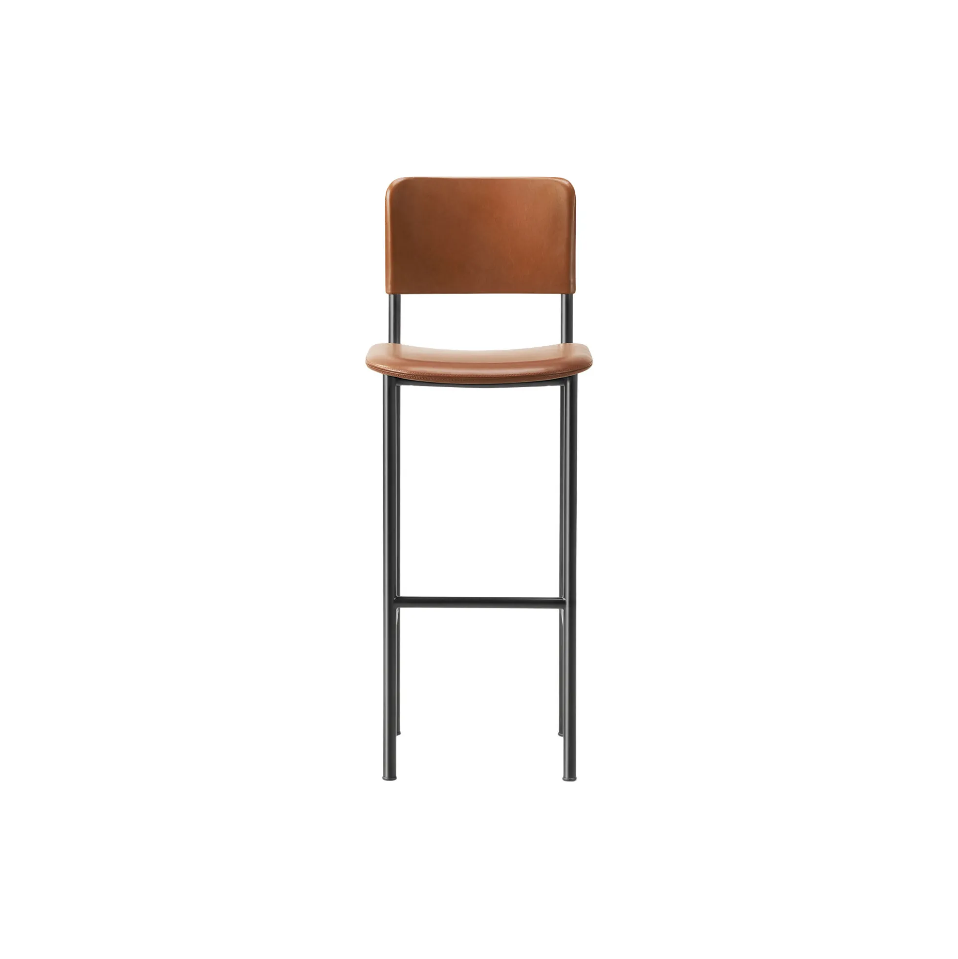 Plan Barstool Fully Upholstered, black/Max 95