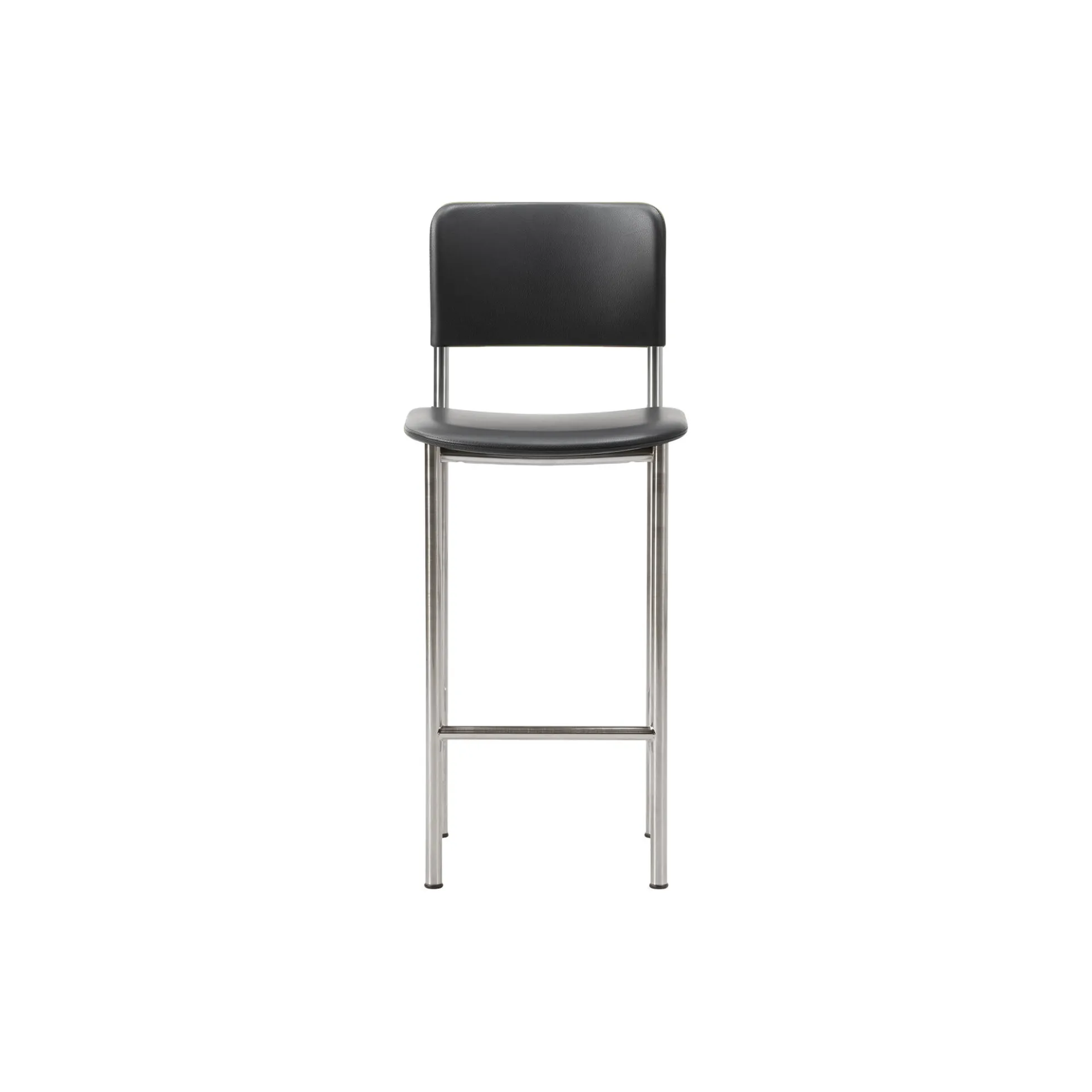 Plan Barstool Fully Upholstered, brushed steel/Omni 301