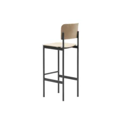 Plan Barstool, lacquered oak/black