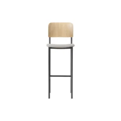 Plan Barstool Seat Upholstered, lacquered oak/Re-wool 128
