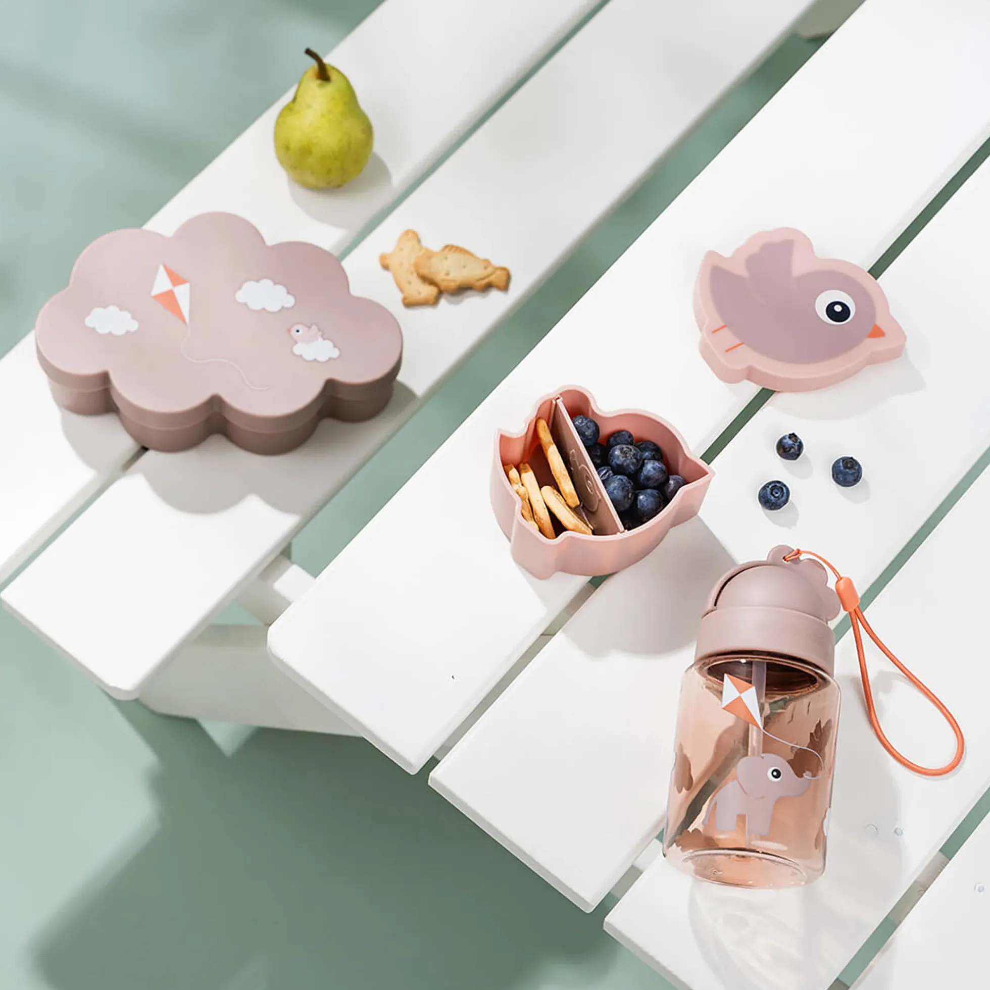 Playground snack & madkasse med drikkedunk, powder