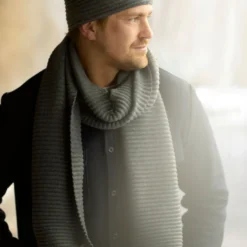 Pleece Long Scarf, dark grey