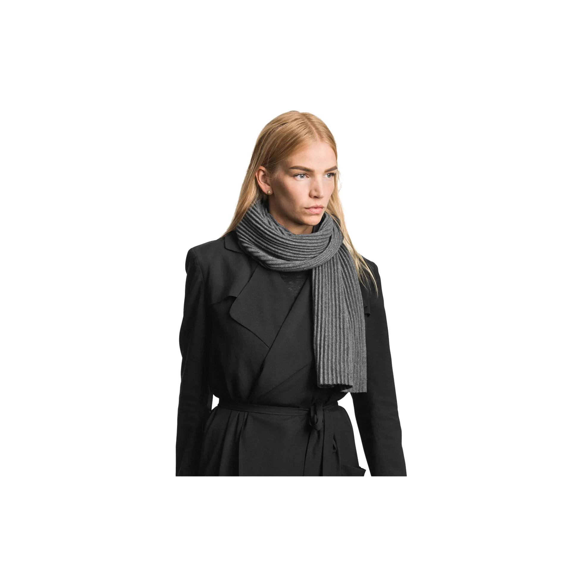 Pleece Short Scarf, dark grey
