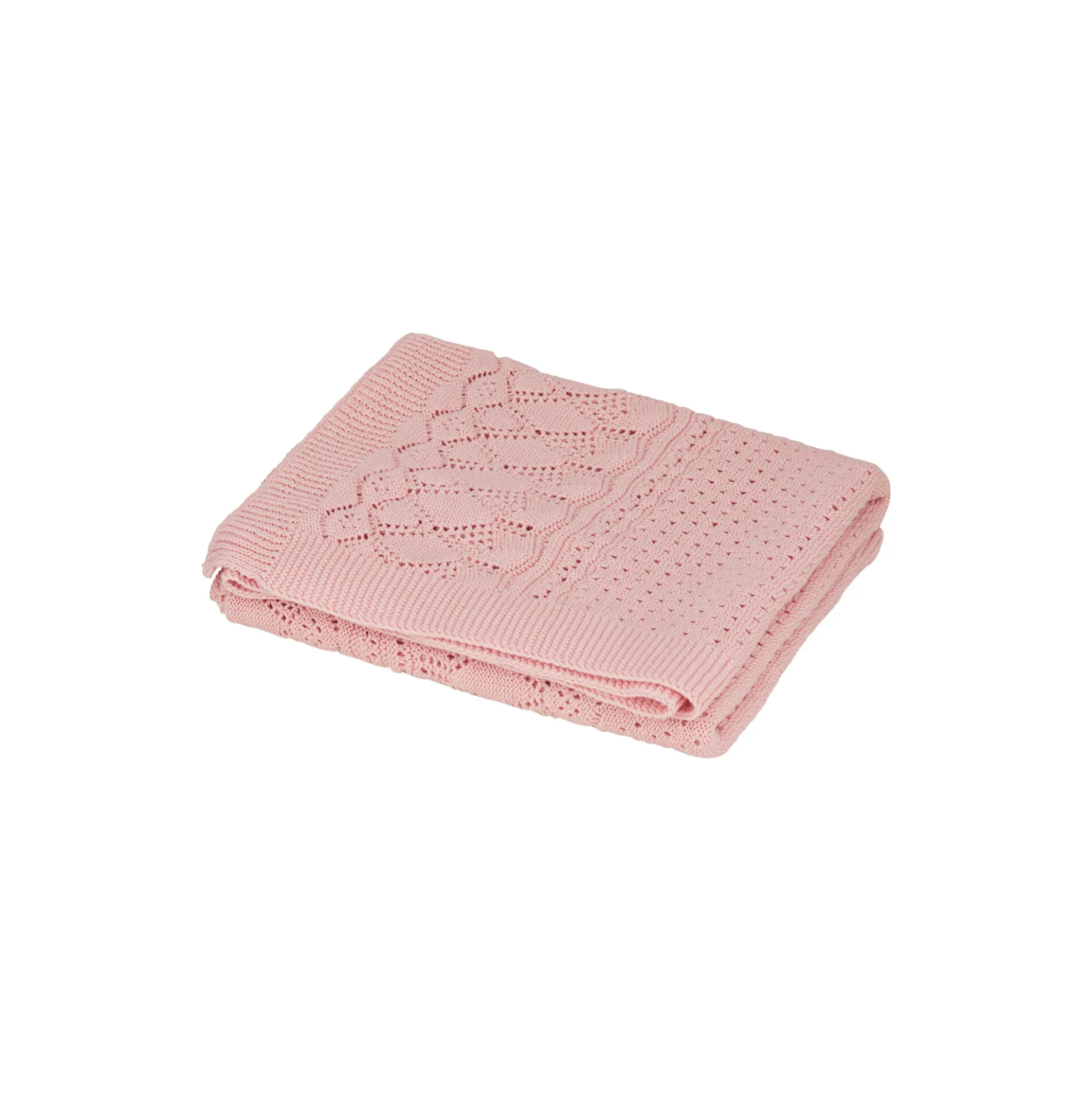 Pointelle baby striktæppe, sorbet