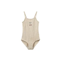 PollyKB Swimsuit, warm stone stripe