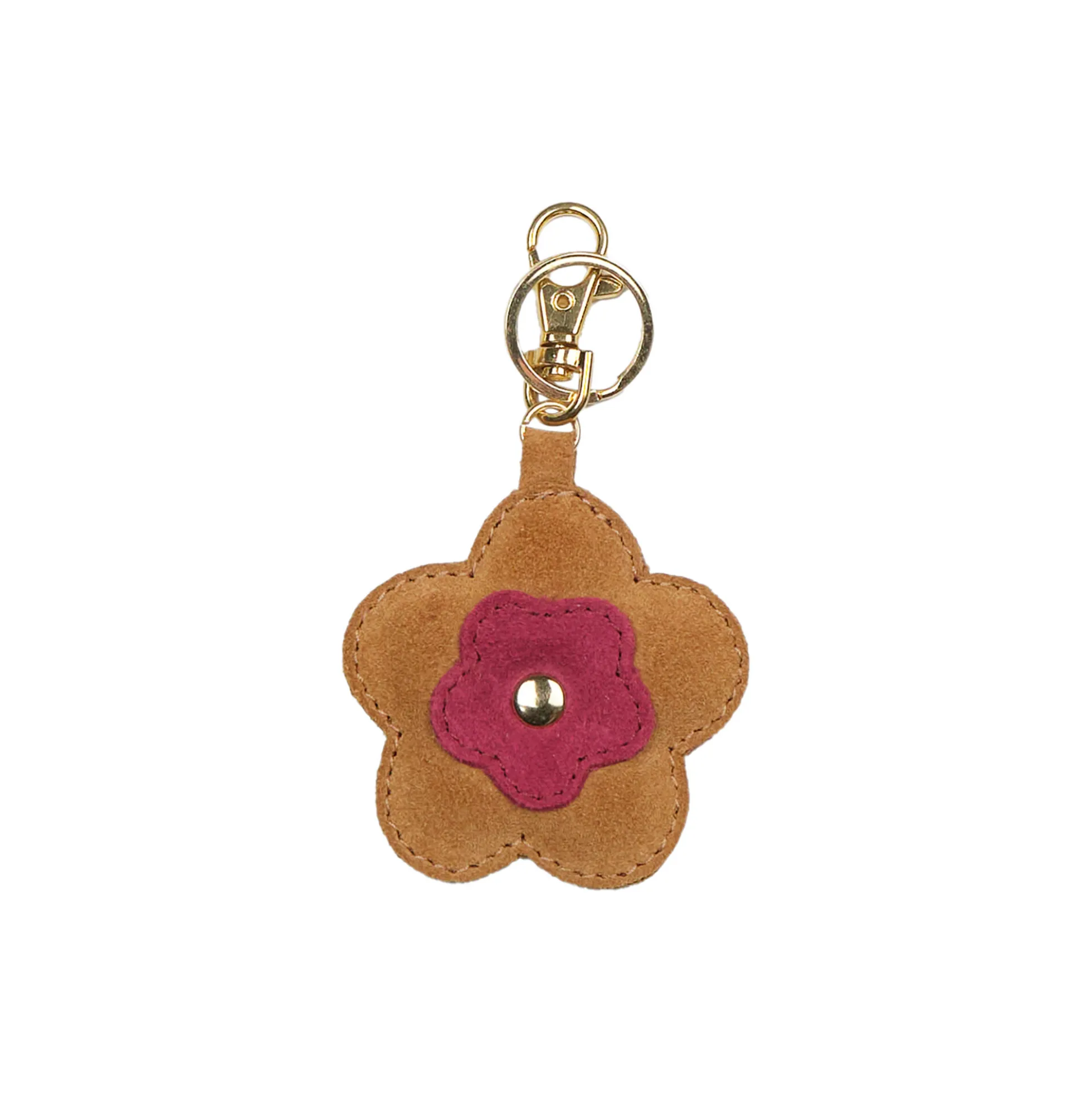 Portobello Bag Charm, camel/pink
