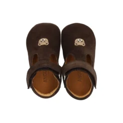 Prewalker med bamsebroderi, dark brown