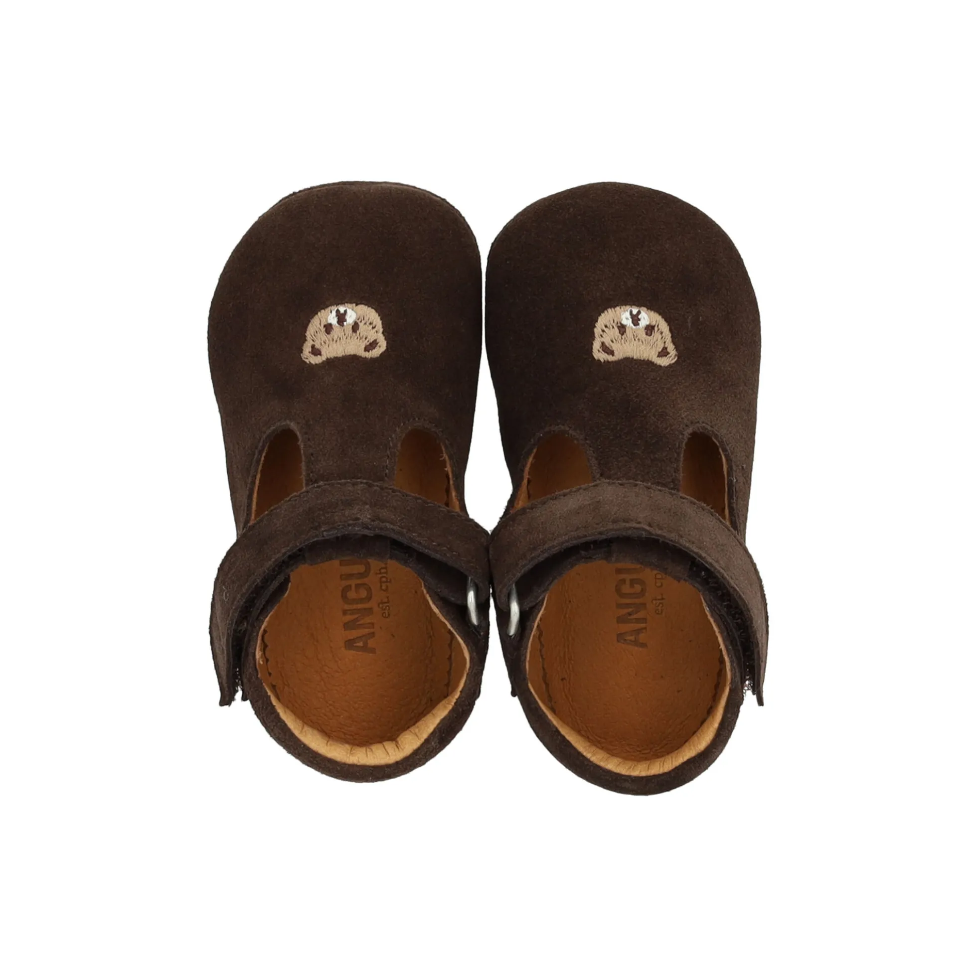 Prewalker med bamsebroderi, dark brown