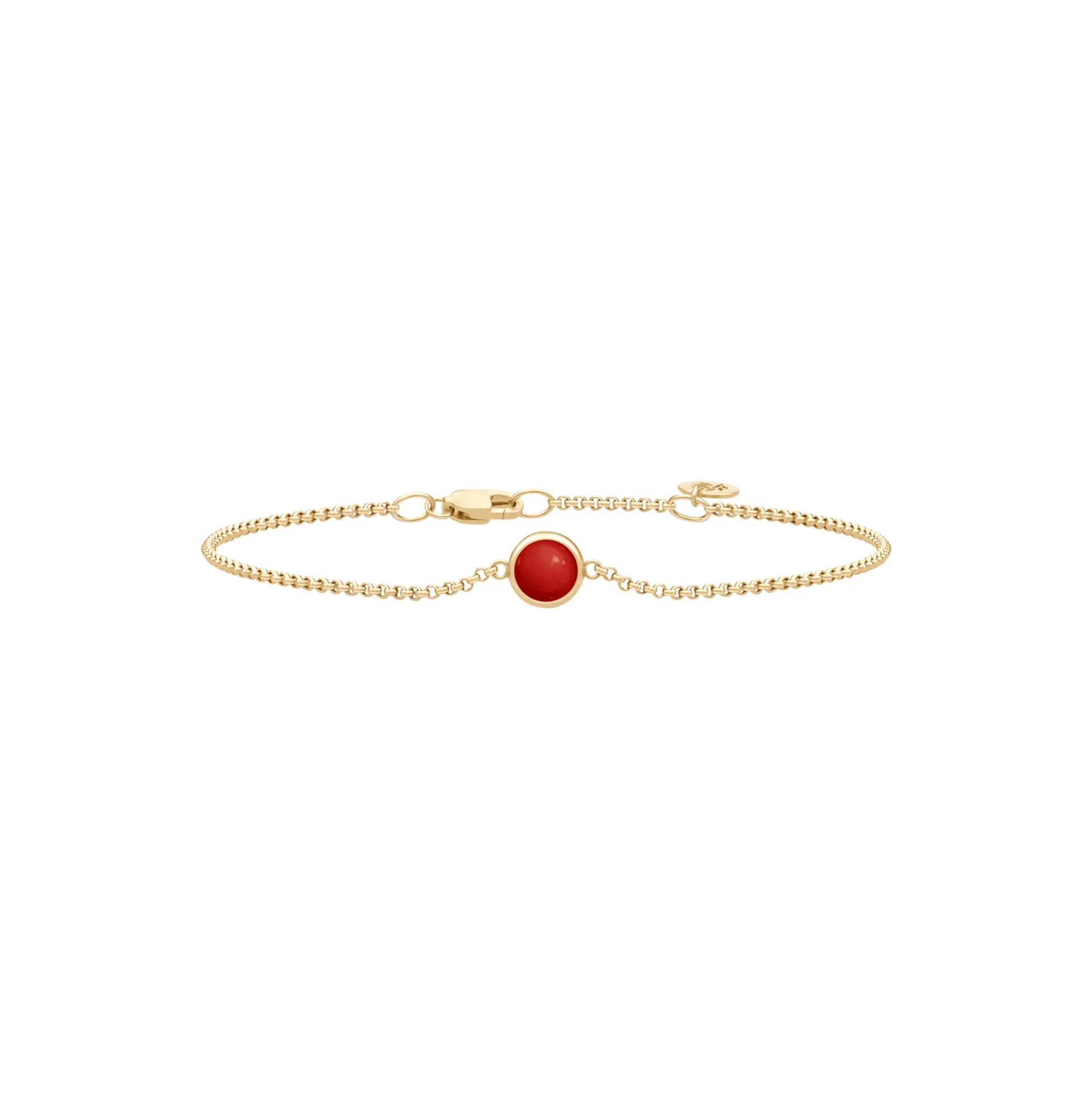 Primini Armbånd, gold/red coral