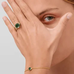 Primini Armbånd, gold/turmalin