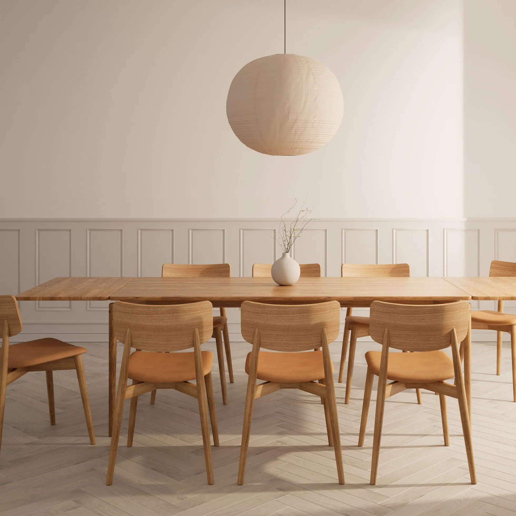 PURE spisebord L190, naturolieret eg