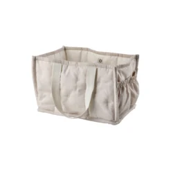 Pusleopbevaringskurv m/ hanke, morning beige