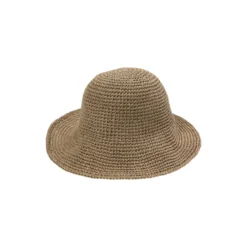 RAFFIA Hat stor skygge, taupe