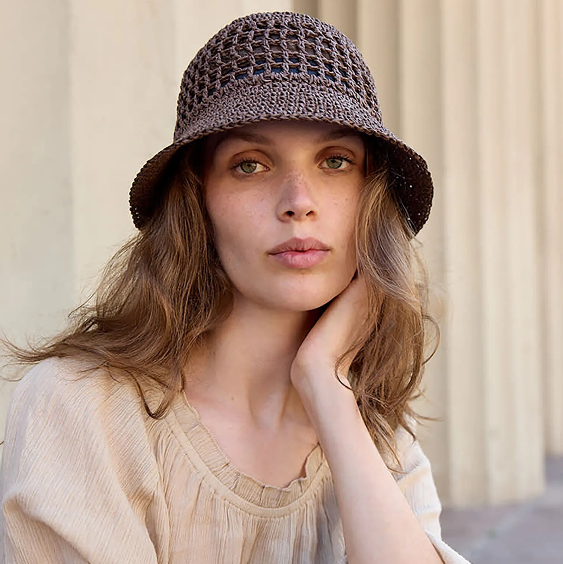 RAFFIA Hat, taupe
