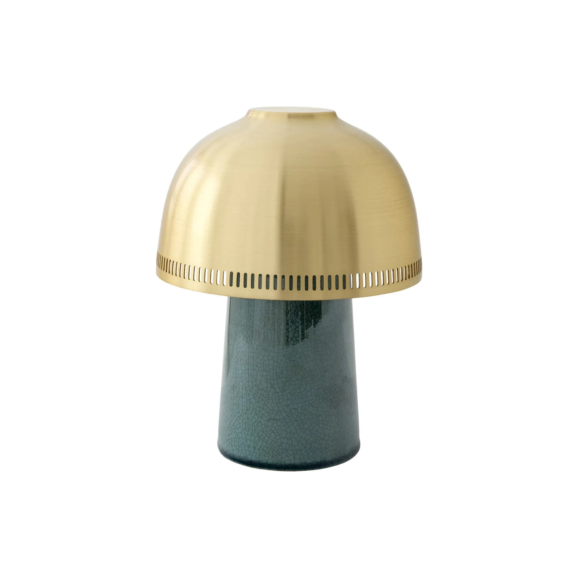 Raku SH8 transportabel bordlampe, blue green/brass