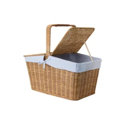 Rattan Picnic Basket with Liner