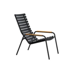 ReCLIPS bambus loungestol, black