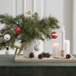 Reindeer Ornament 2 pcs, white