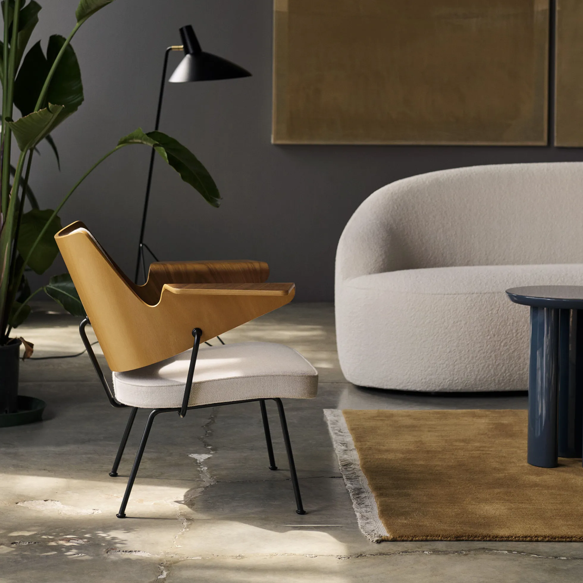 RFH RD8 Lounge Chair, walnut/beech/hallingdal 227