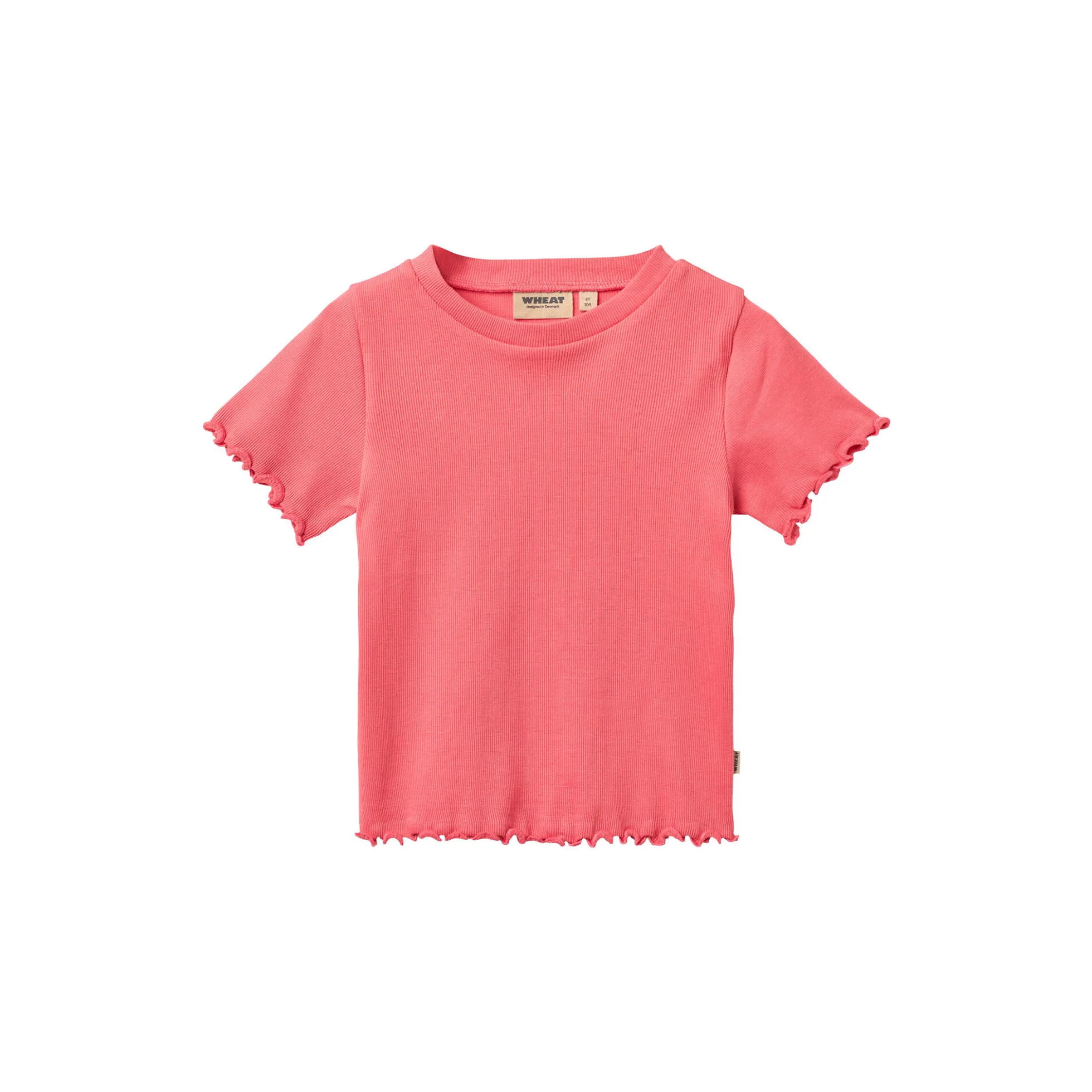 Rib T-shirt S/S Alicia, watermelon