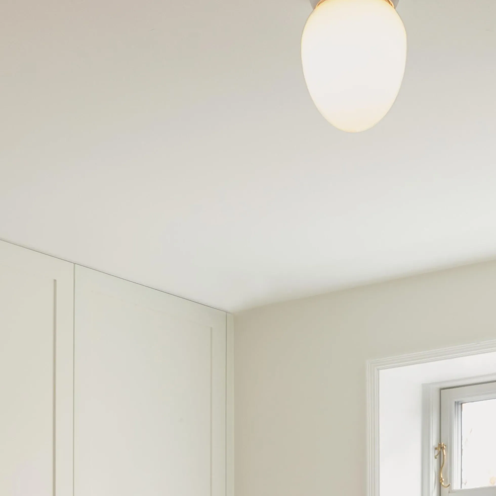 Rizzatto 171 Ceiling Lamp, satin silver/opal