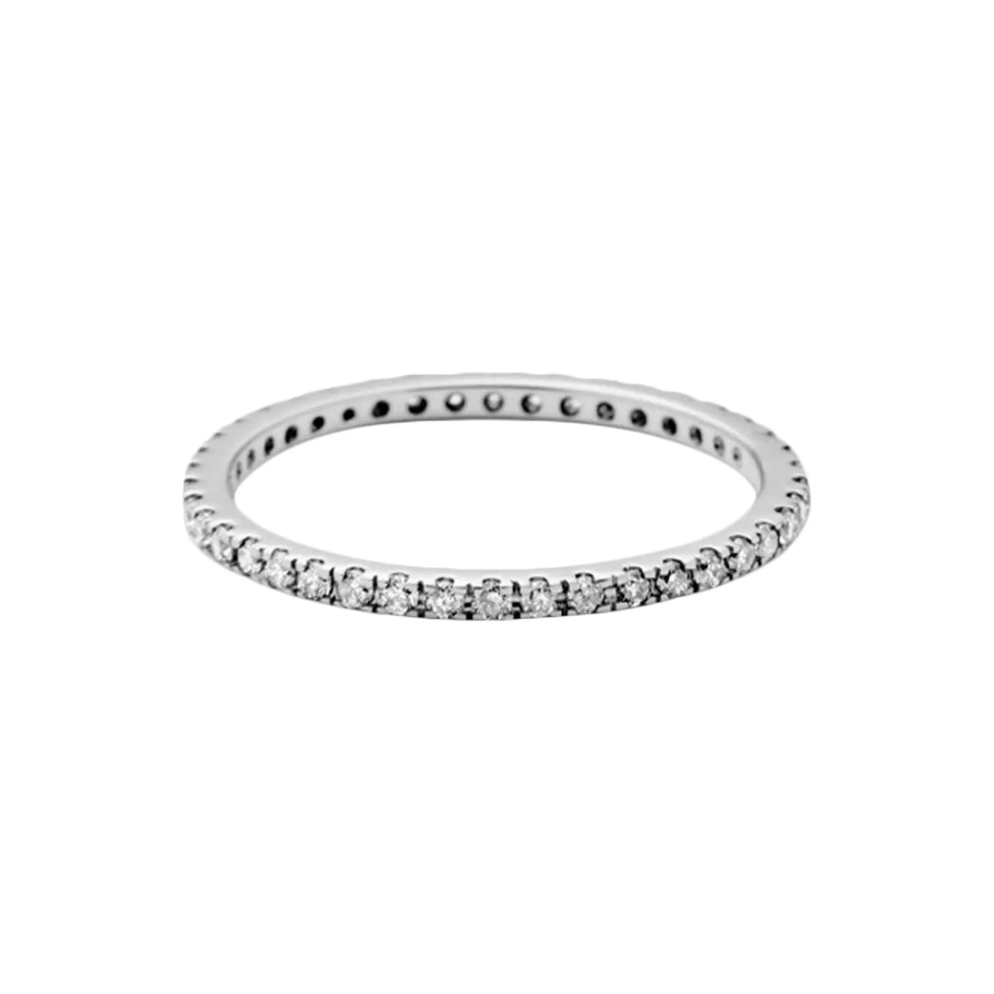 Rock Classic Grey diamantring, hvidguld