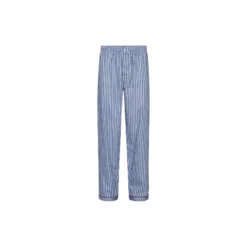 Rome Pyjamas, light blue strips/red piping