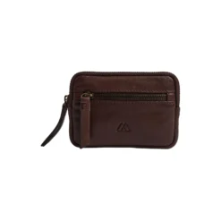 RoryMBG Coin Purse Soft Vintage, chocolate brown w/br. gold