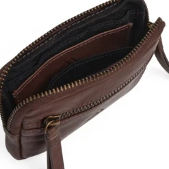 RoryMBG Coin Purse Soft Vintage, chocolate brown w/br. gold