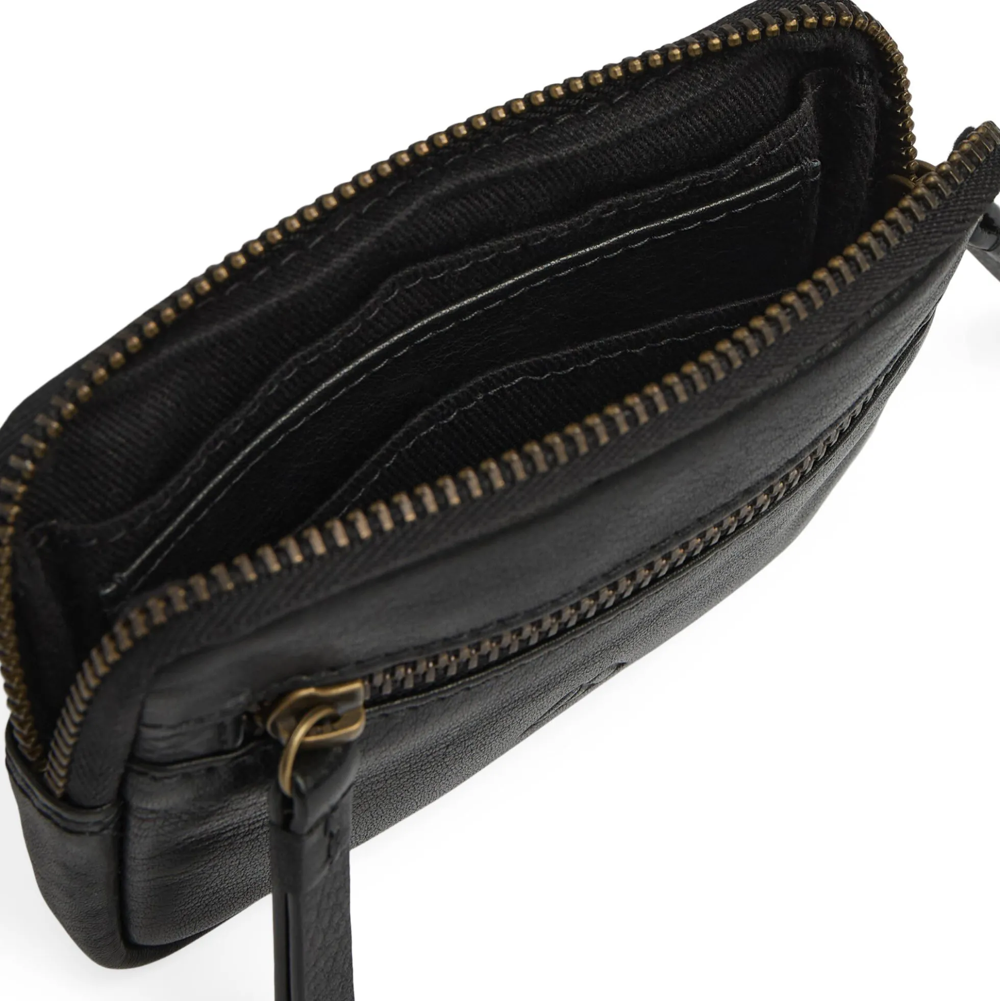 RoryMBG Coin Purse, Soft Vint., black w/br. gold