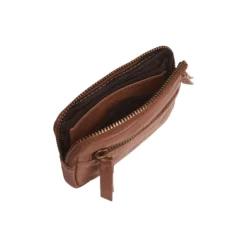RoryMBG Coin Purse, Soft Vint., cognac w/br. gold