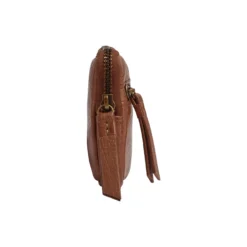 RoryMBG Coin Purse, Soft Vint., cognac w/br. gold