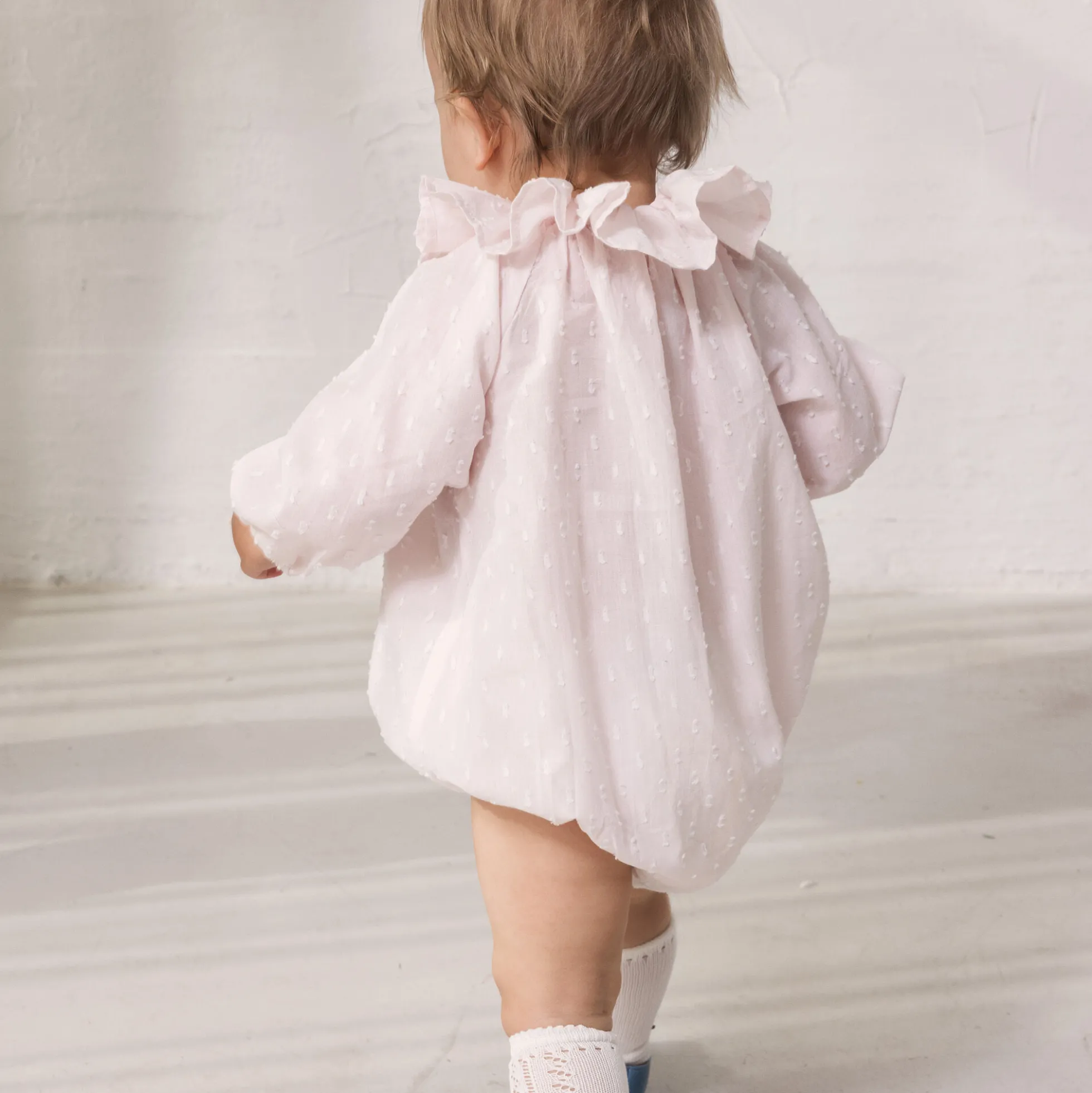 Rosetta LS Romper, rosa