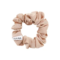 Ruched Ribbon Scrunchie, almond
