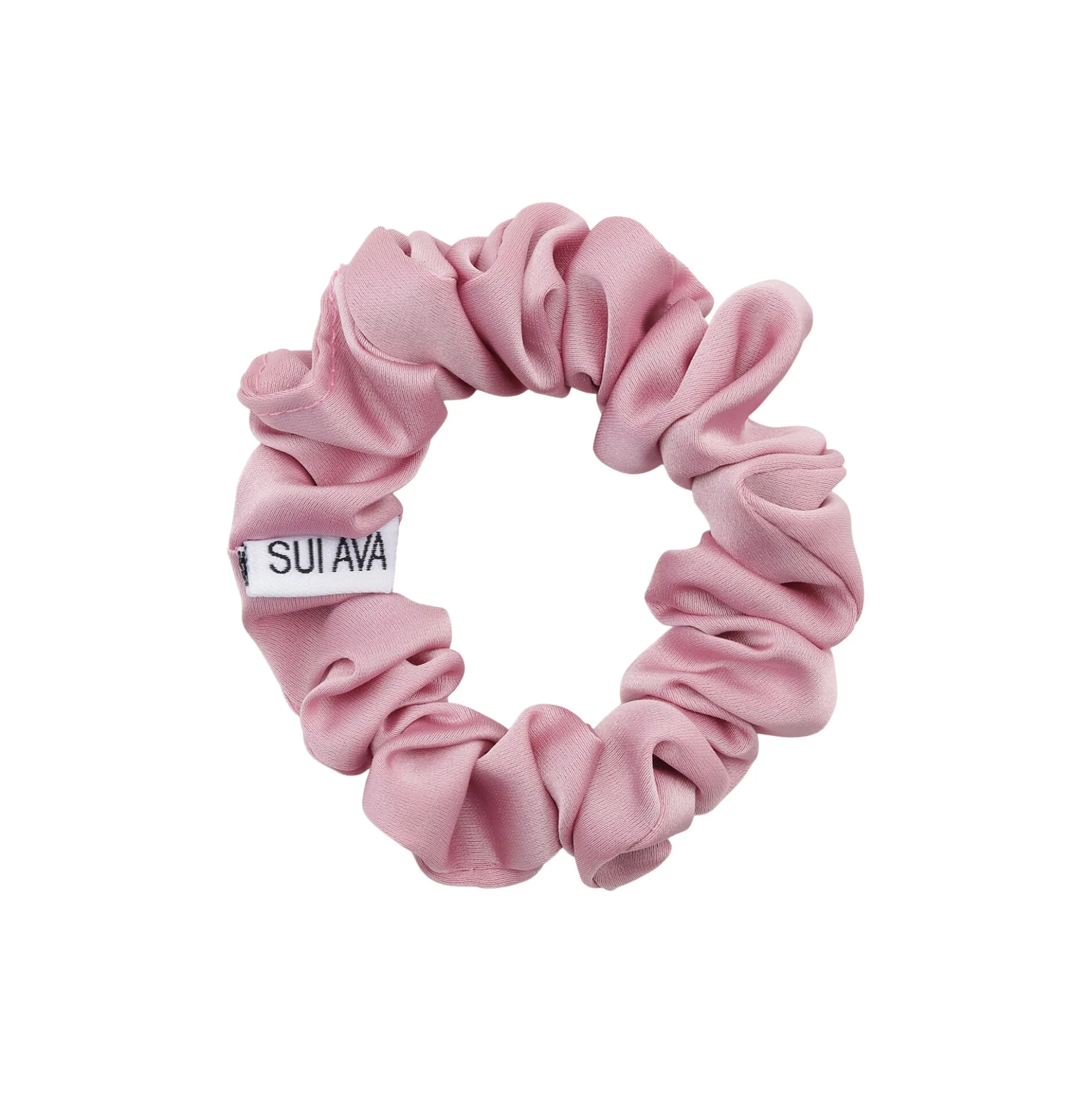 Ruched Ribbon Scrunchie, blush